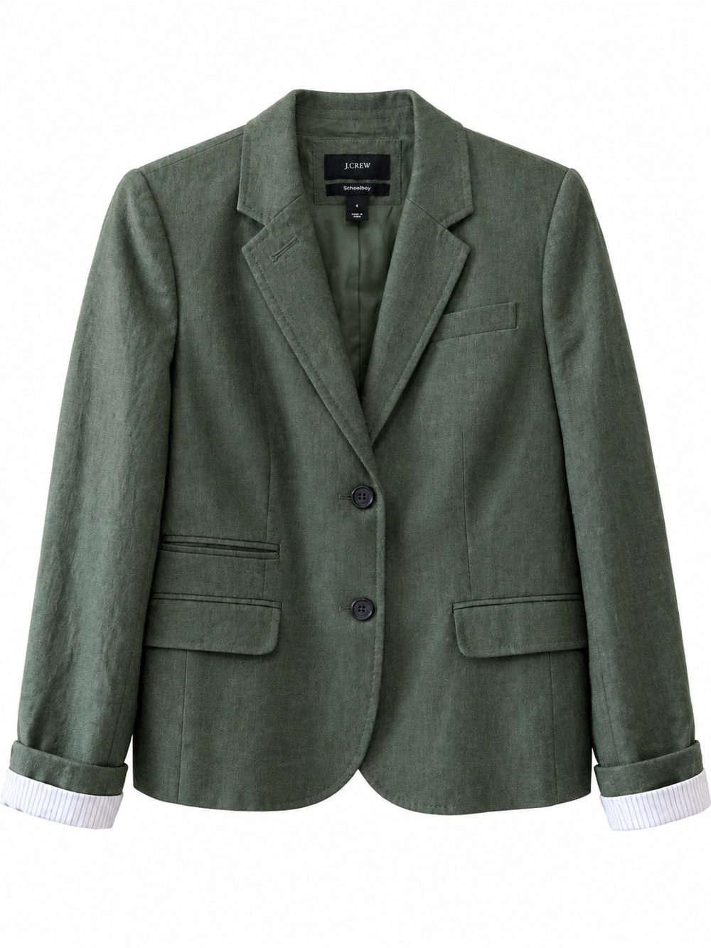 J. CREW 100% LINEN SCHOOLBOY BLAZER Size 14 ( Brand New without tags)